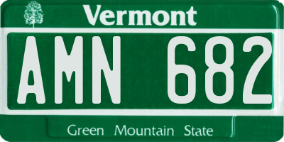VT license plate AMN682