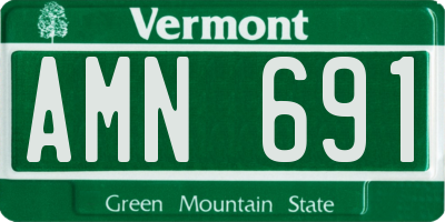 VT license plate AMN691