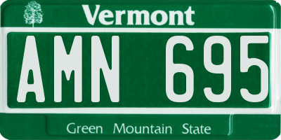 VT license plate AMN695