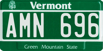 VT license plate AMN696