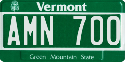 VT license plate AMN700