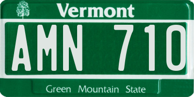 VT license plate AMN710