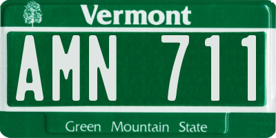 VT license plate AMN711