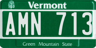 VT license plate AMN713
