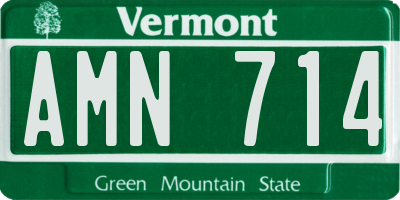 VT license plate AMN714
