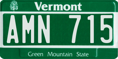 VT license plate AMN715