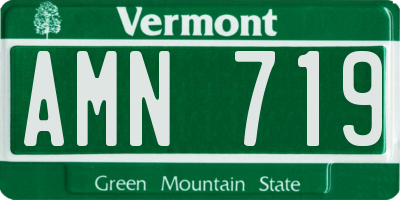 VT license plate AMN719