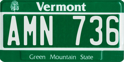 VT license plate AMN736