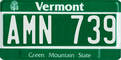 VT license plate AMN739