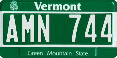 VT license plate AMN744