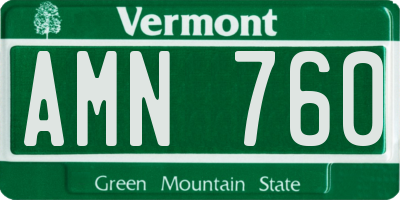 VT license plate AMN760