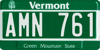VT license plate AMN761