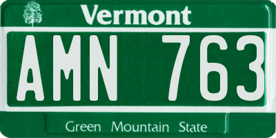 VT license plate AMN763