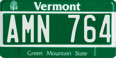 VT license plate AMN764