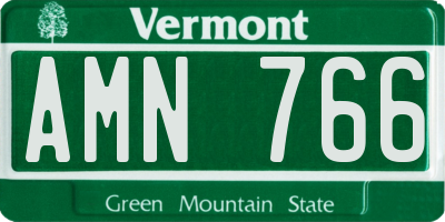 VT license plate AMN766