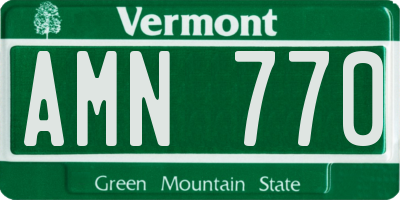 VT license plate AMN770
