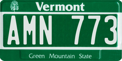 VT license plate AMN773