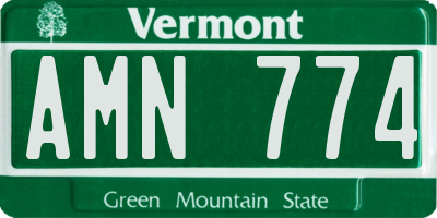 VT license plate AMN774