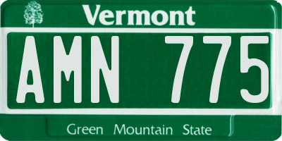 VT license plate AMN775