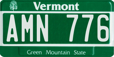 VT license plate AMN776