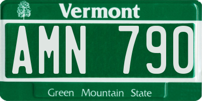 VT license plate AMN790