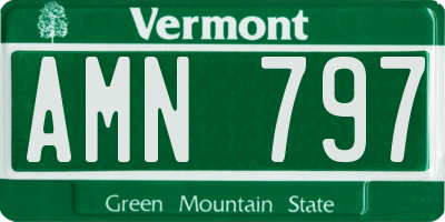 VT license plate AMN797