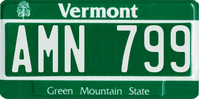 VT license plate AMN799