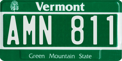 VT license plate AMN811