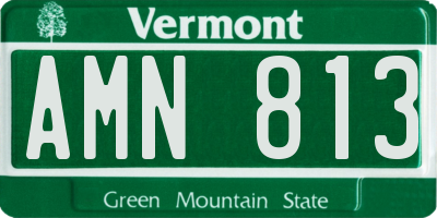 VT license plate AMN813
