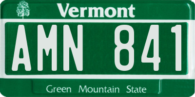 VT license plate AMN841