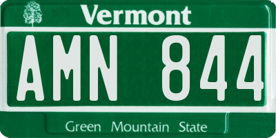 VT license plate AMN844