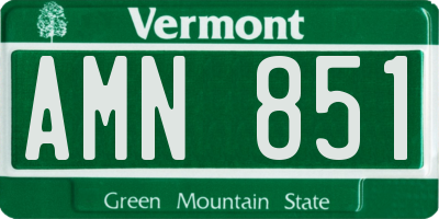 VT license plate AMN851