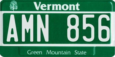 VT license plate AMN856