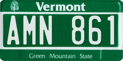 VT license plate AMN861