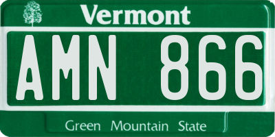 VT license plate AMN866