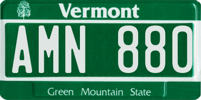 VT license plate AMN880
