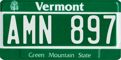 VT license plate AMN897