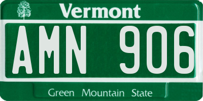 VT license plate AMN906
