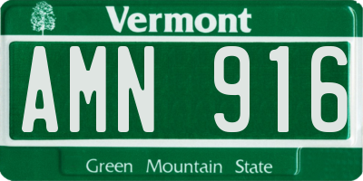 VT license plate AMN916