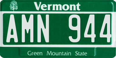 VT license plate AMN944