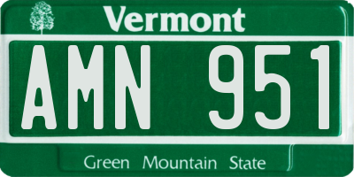 VT license plate AMN951