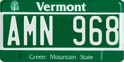VT license plate AMN968