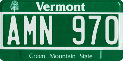 VT license plate AMN970