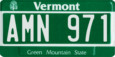 VT license plate AMN971
