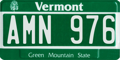 VT license plate AMN976