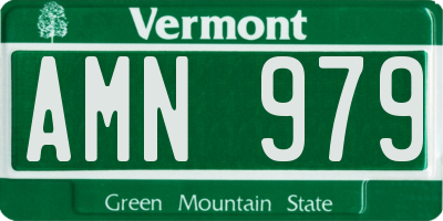 VT license plate AMN979