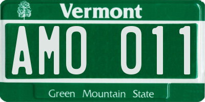 VT license plate AMO011