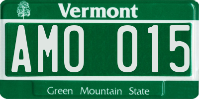 VT license plate AMO015