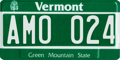 VT license plate AMO024