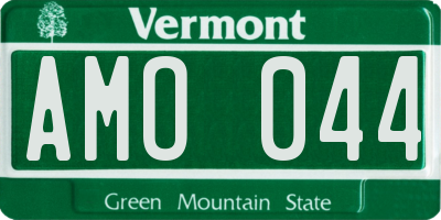 VT license plate AMO044